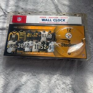 NFL Pittsburgh Steelers Wall Clock Heritage Jersey Collection 7x13 NIB‎